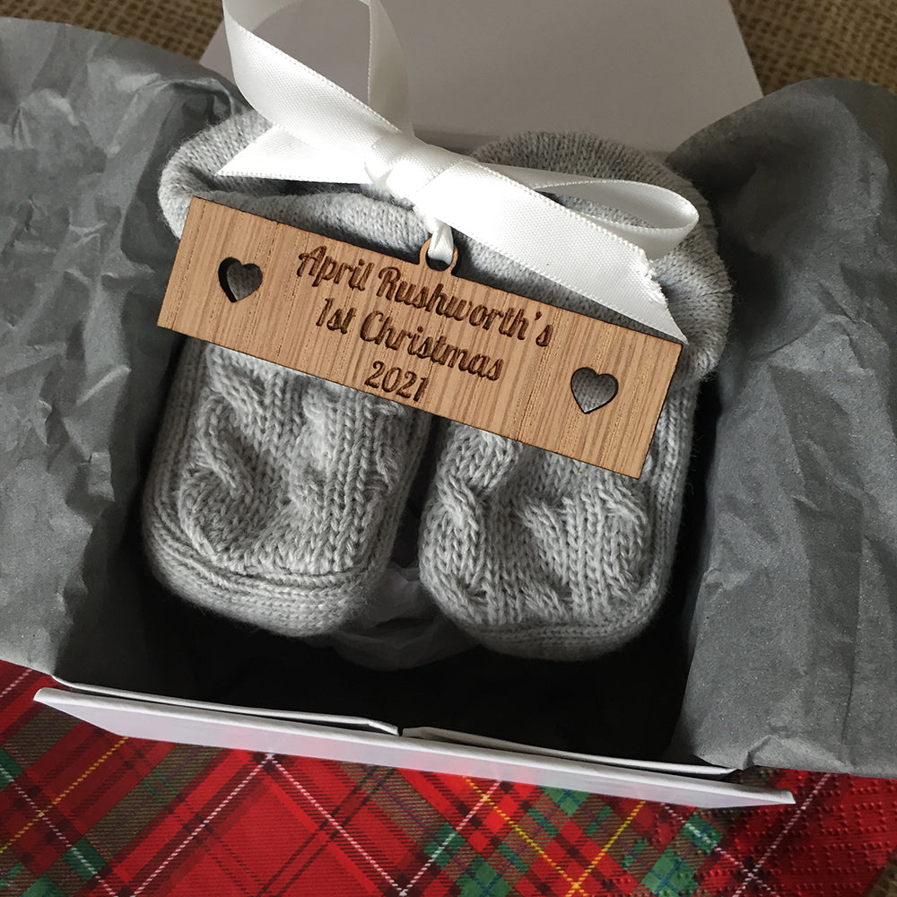 Personalised deals baby booties