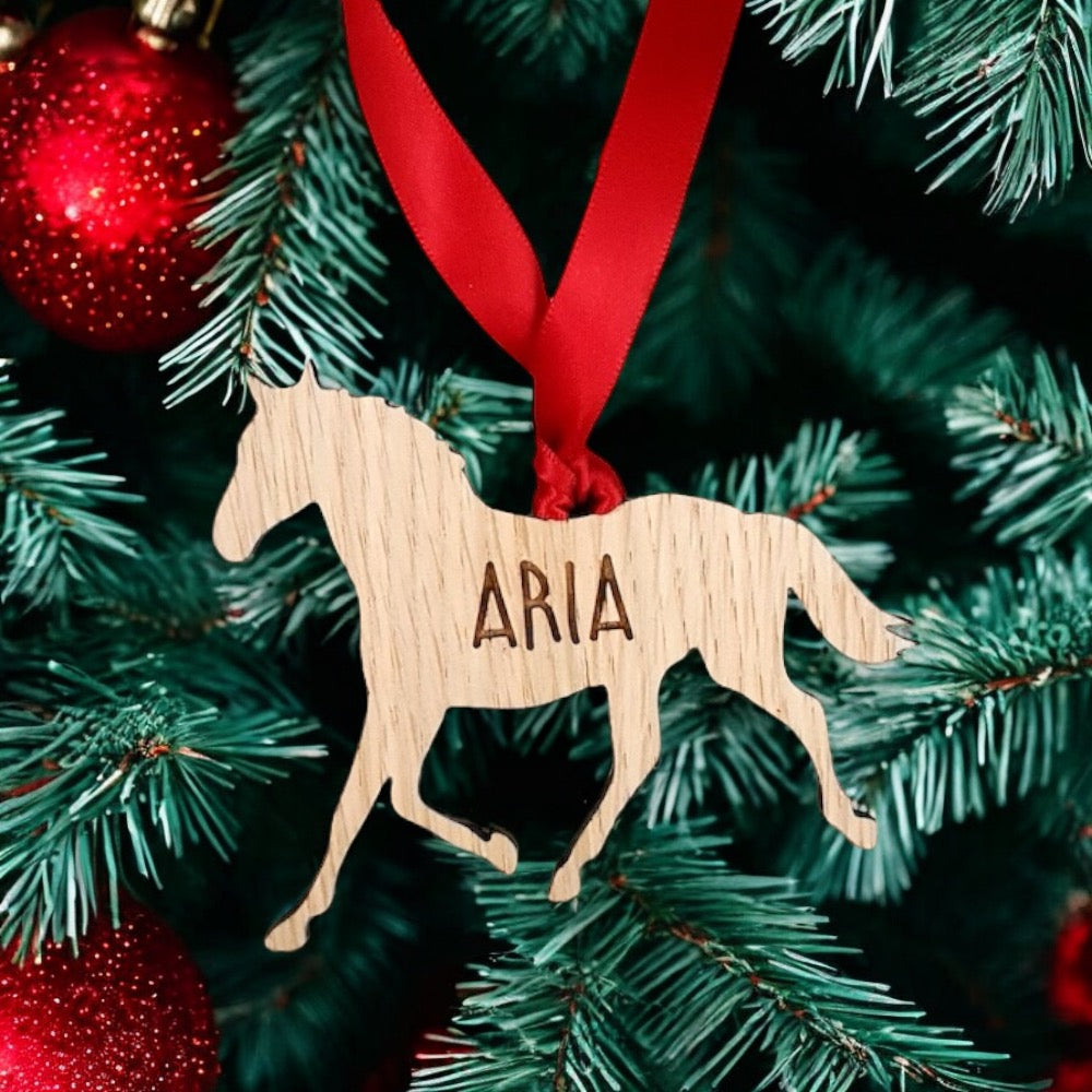 Personalised Horse Christmas Tree Decoration