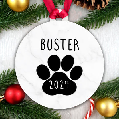 Personalised Acrylic Bauble - Dog [Name & Year]