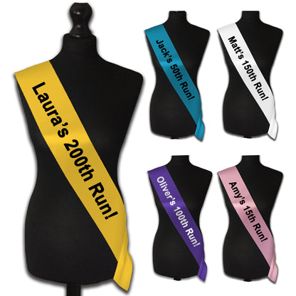 Personalised Running Achievement Sash - Any Name & Number!