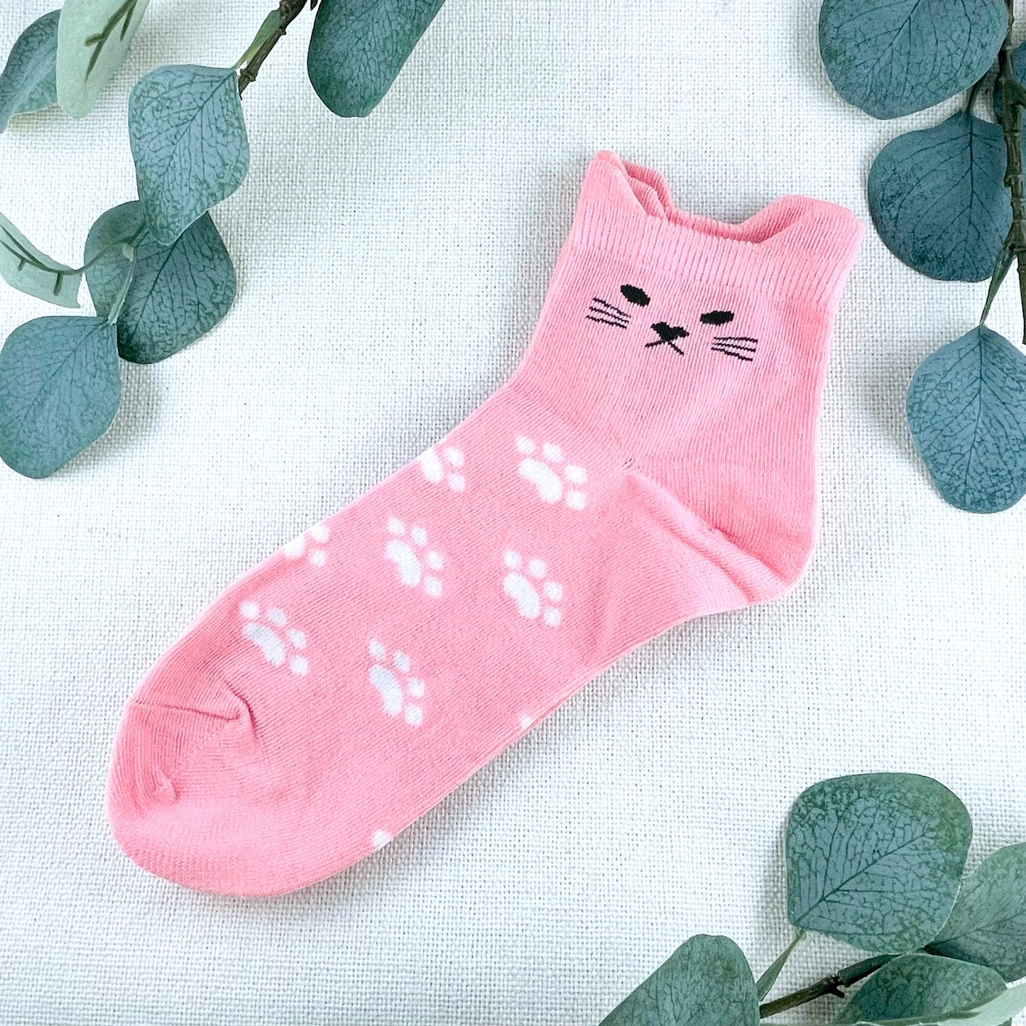 Cute Cat Ear Ankle Socks Pack of 5 - All Colours