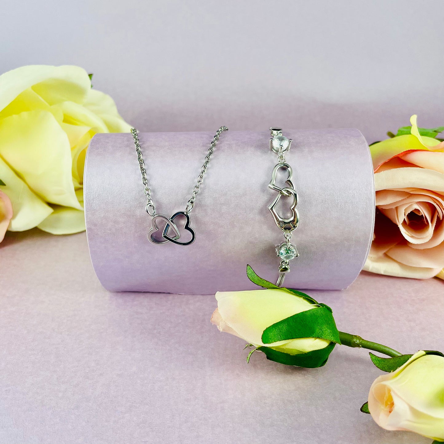 Personalised Wife Jewellery Gift Box Set - Bracelet & Necklace - Perfect for Valentines, Anniversary, Birthday, Christmas, Thank you