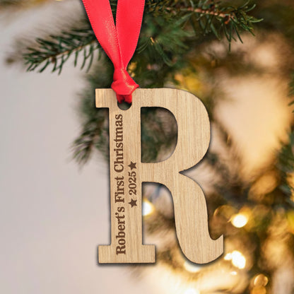 Personalised Name's First Christmas Tree Decoration