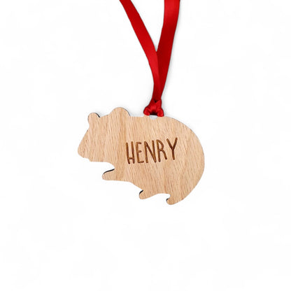 Personalised Hamster Christmas Tree Decoration