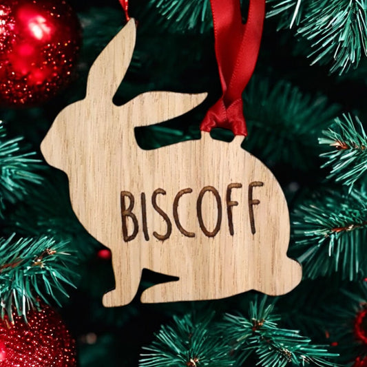 Personalised Rabbit Christmas Tree Decoration