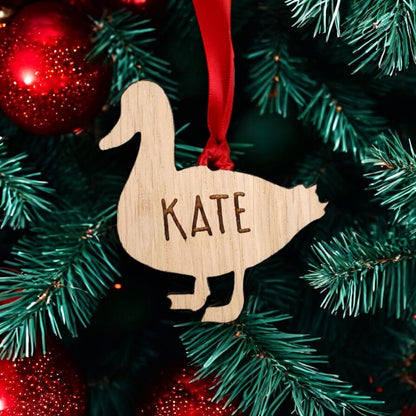 Personalised Duck Christmas Tree Decoration