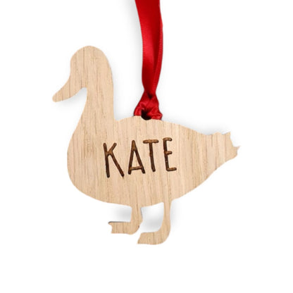 Personalised Duck Christmas Tree Decoration