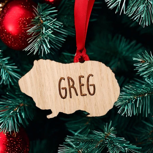 Personalised Guinea Pig Christmas Tree Decoration