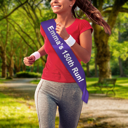 Personalised Running Achievement Sash - Any Name & Number!