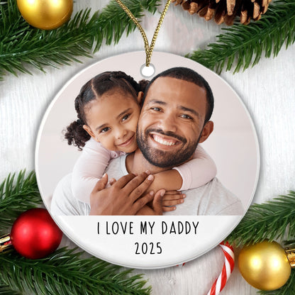 Personalised Photo Bauble - 'I Love my ... ' Christmas Tree Bauble - Upload any photo