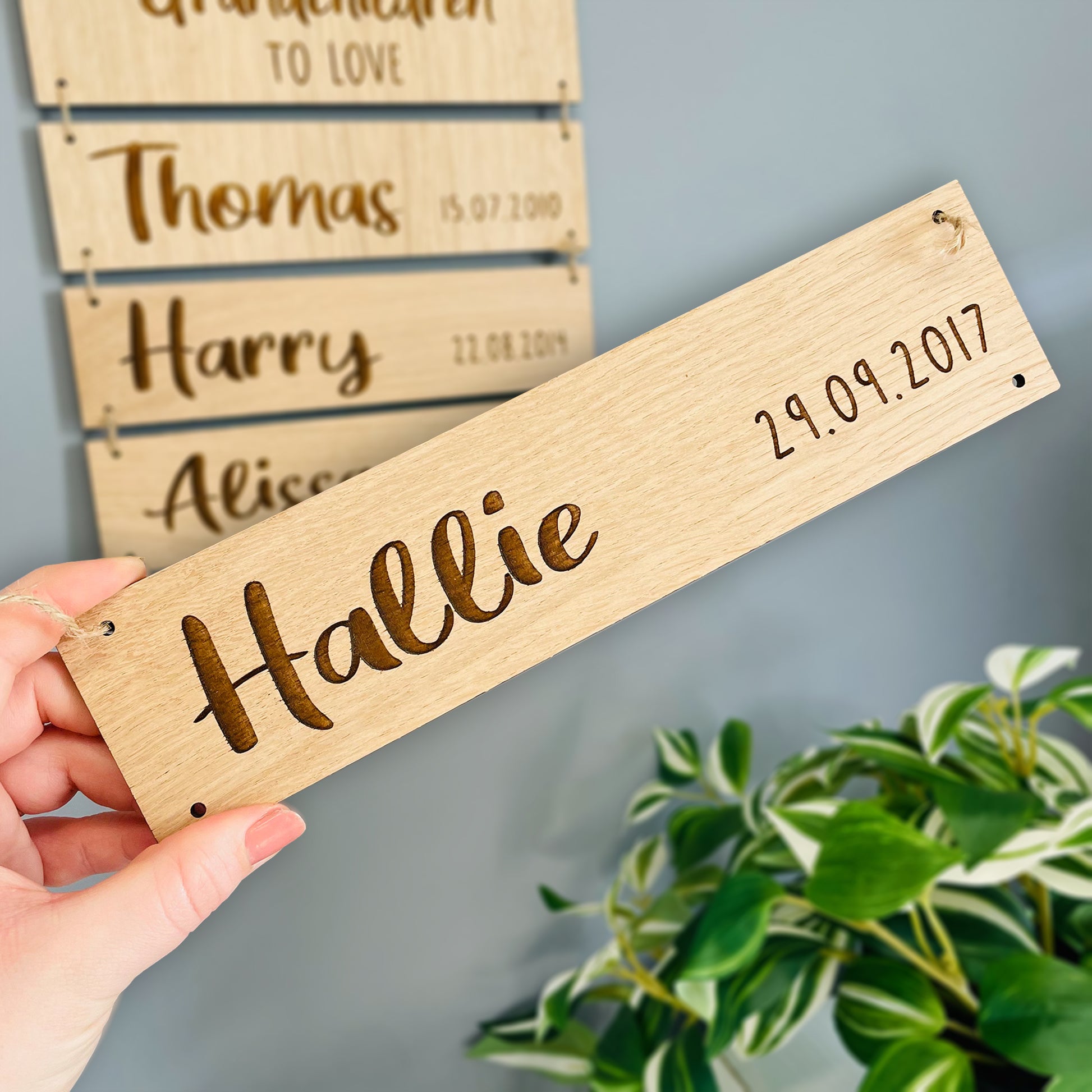 Personalised Wall Decoration Gift for Grandparents - Happiness is having Grandchildren to Love - Add Names & Birth dates