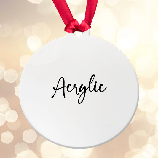 Personalised Gonk Family Christmas Bauble Acrylic - 1 Childs Name + Surname