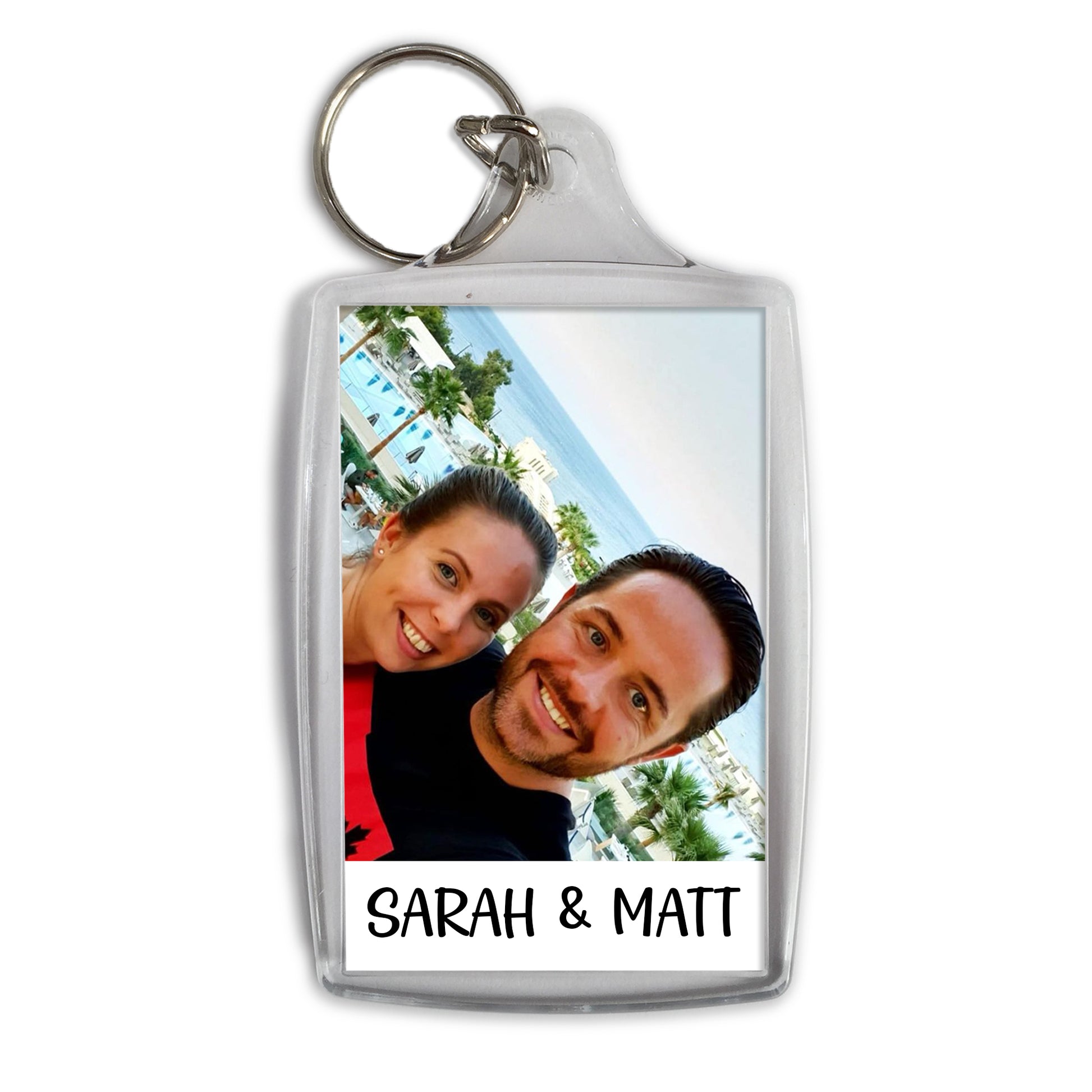 Personalised Photo Keyring [Name & Name]