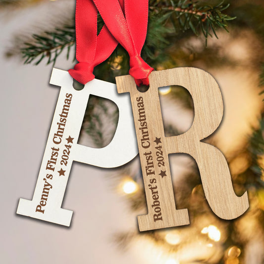 Personalised Name's First Christmas Tree Decoration