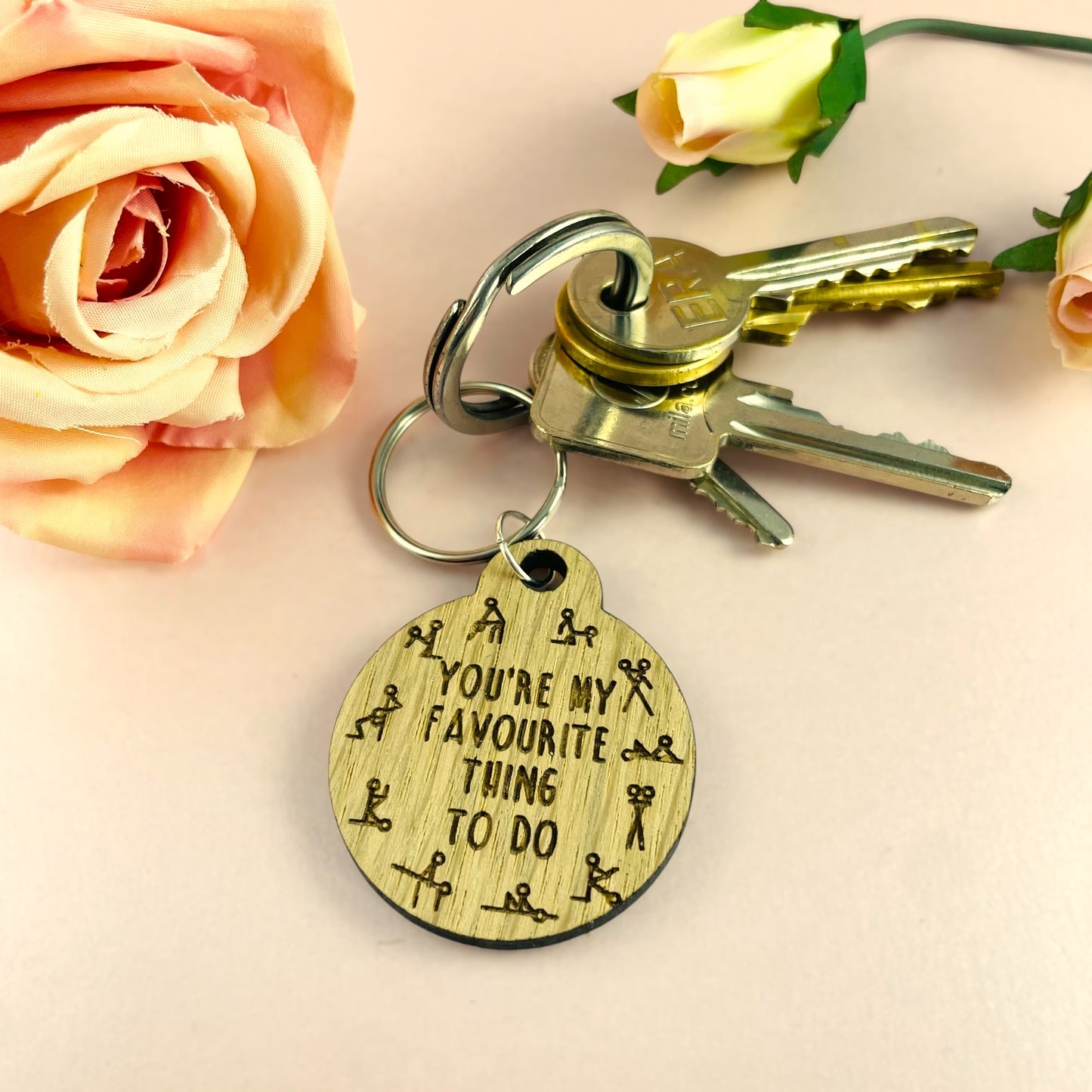 You're My Favourite Thing To Do Keyring -  Valentines, Birthday, Anniversary, Kama Sutra 