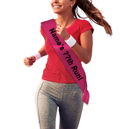 Personalised Running Achievement Sash - Any Name & Number!