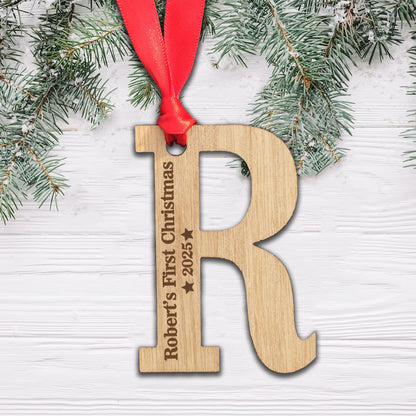 Personalised Name's First Christmas Tree Decoration