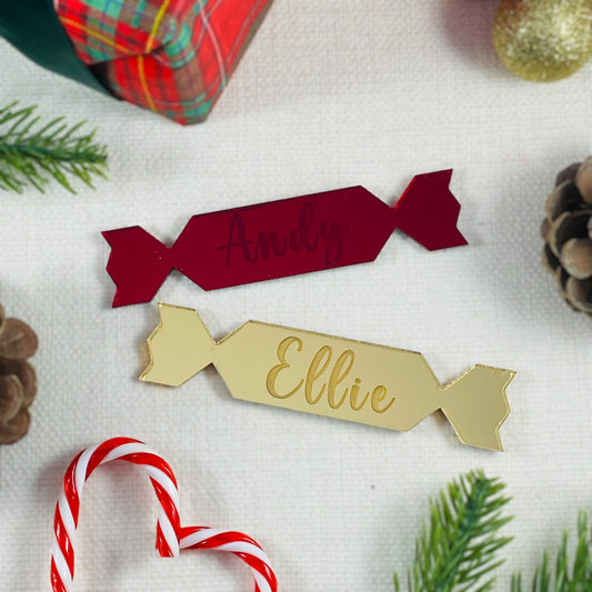 Personalised Cracker Place Name Decoration - Add any name!