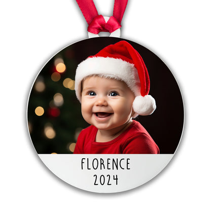 Personalised Acrylic Photo Baby Bauble