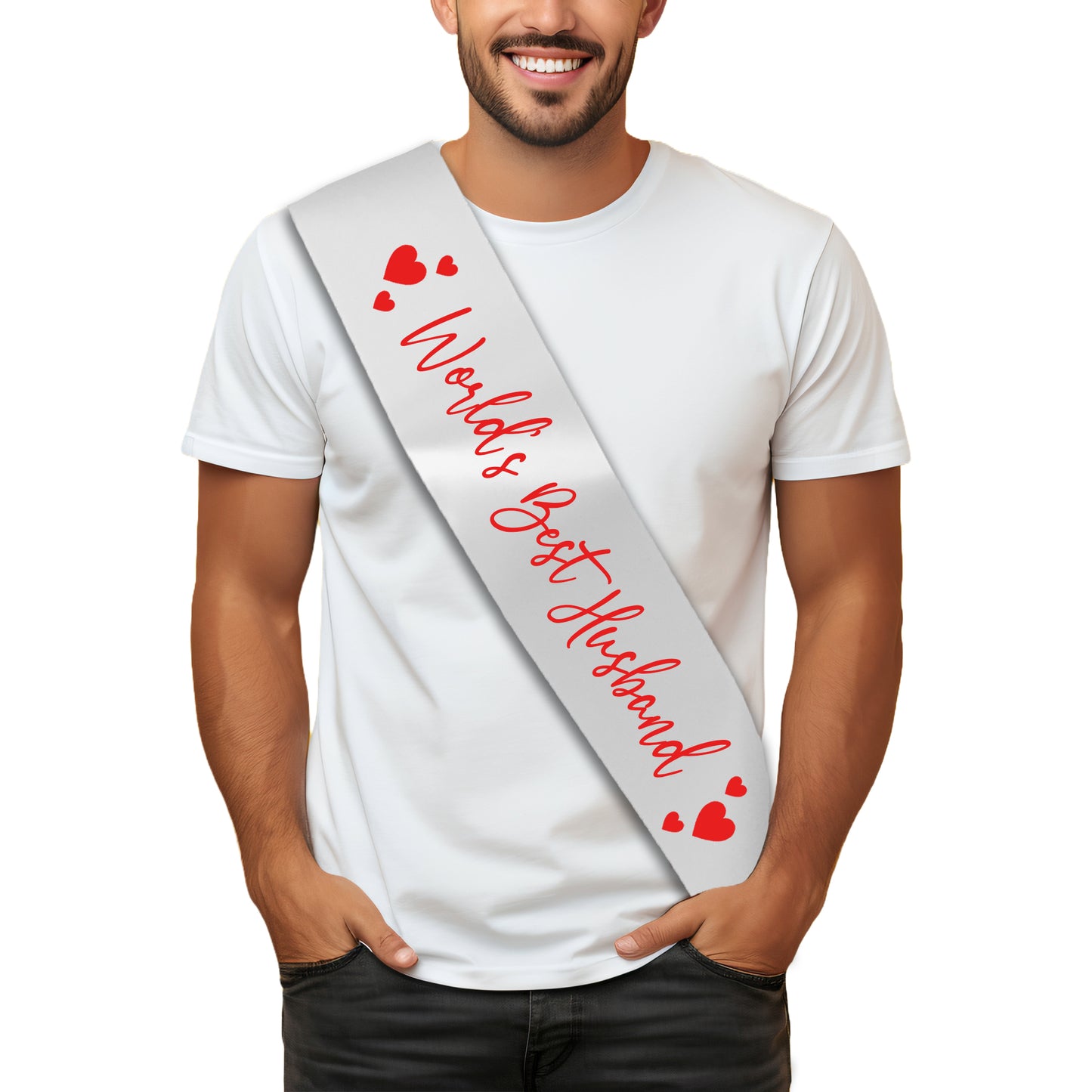 World's Best Husband Sash - Valentines Day Sash - Gifts for Him