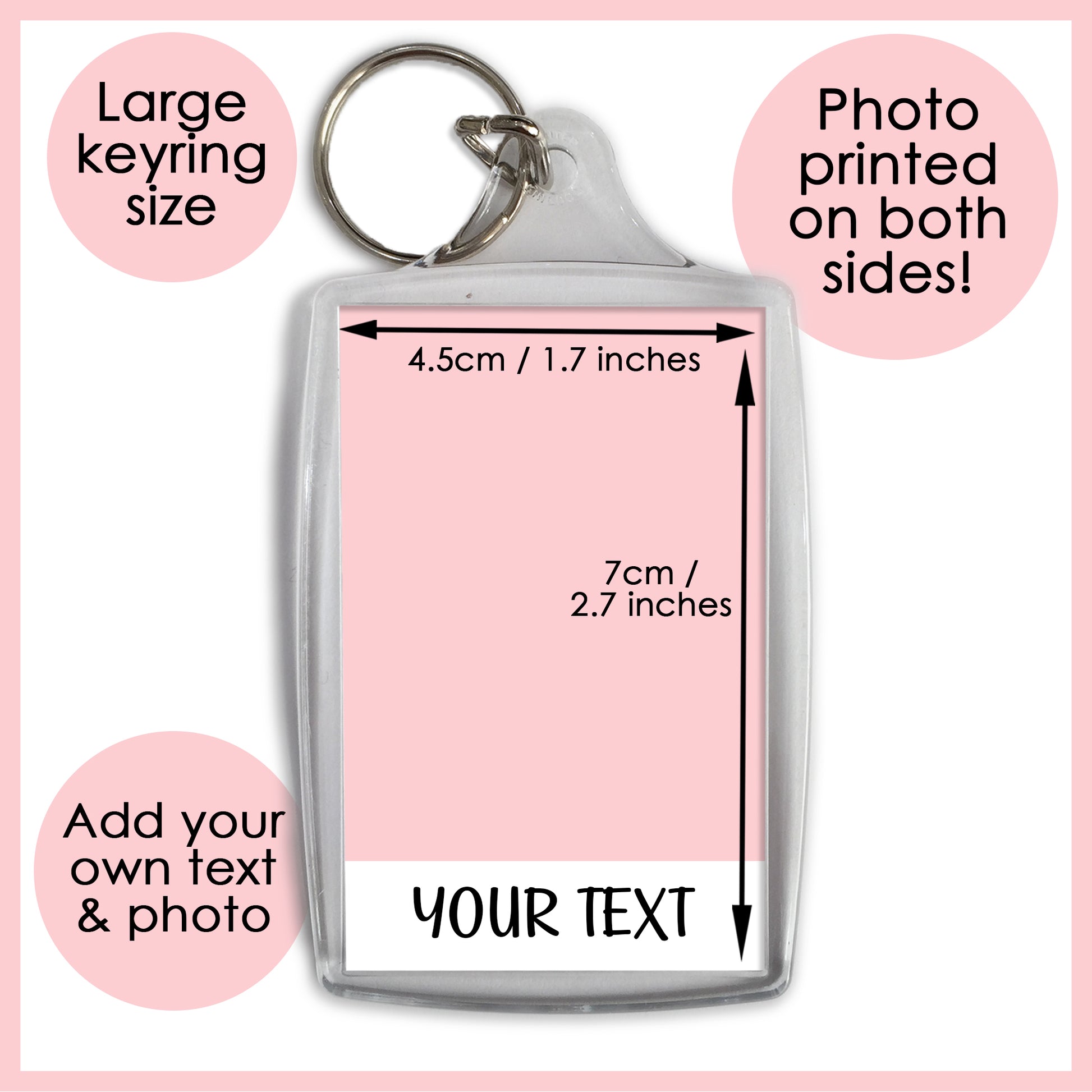 Personalised Photo Keyring [Name & Name]