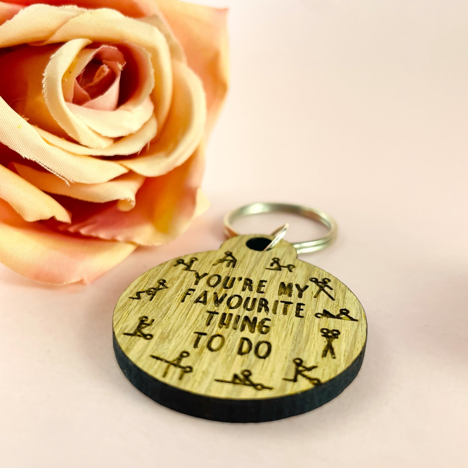 You're My Favourite Thing To Do Keyring -  Valentines, Birthday, Anniversary, Kama Sutra 