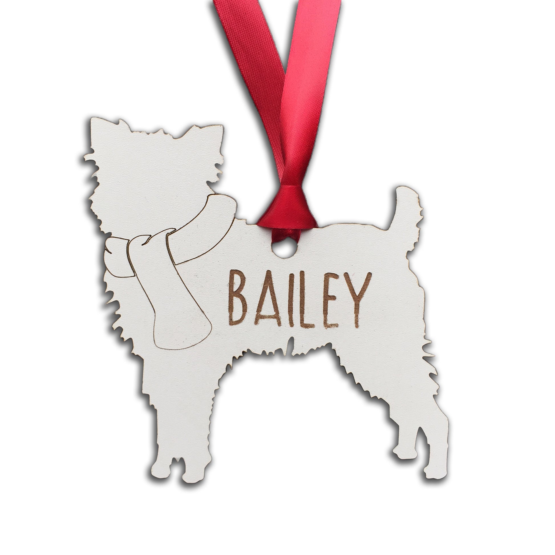 Personalised Dog Christmas Tree Decoration: Affenpinscher