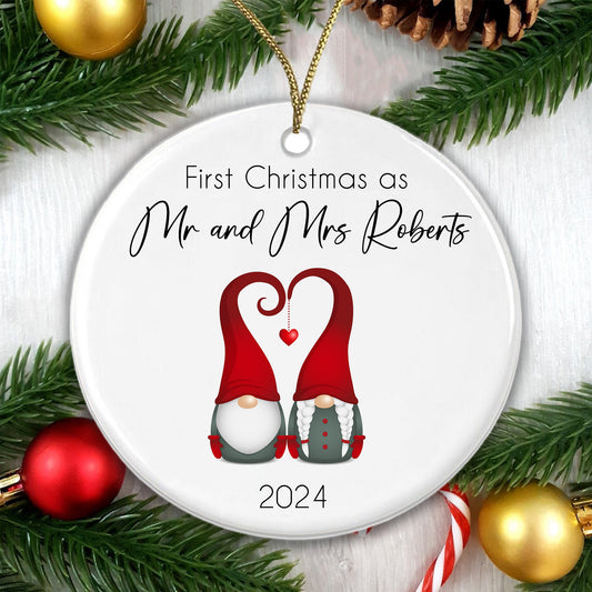 First Christmas as Mr & Mrs SURNAME Bauble