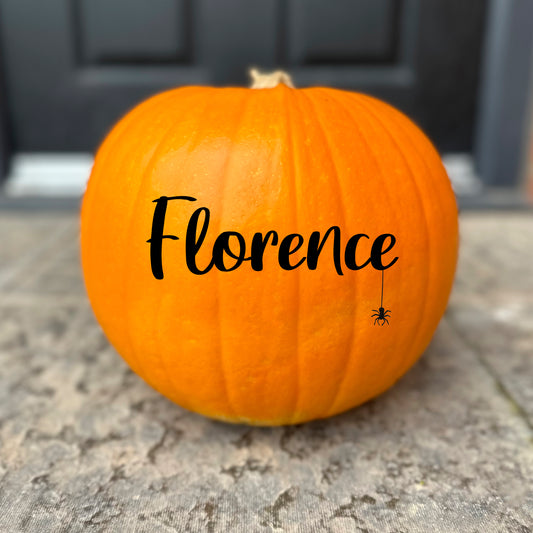 Personalised Name Halloween Pumpkin Sticker