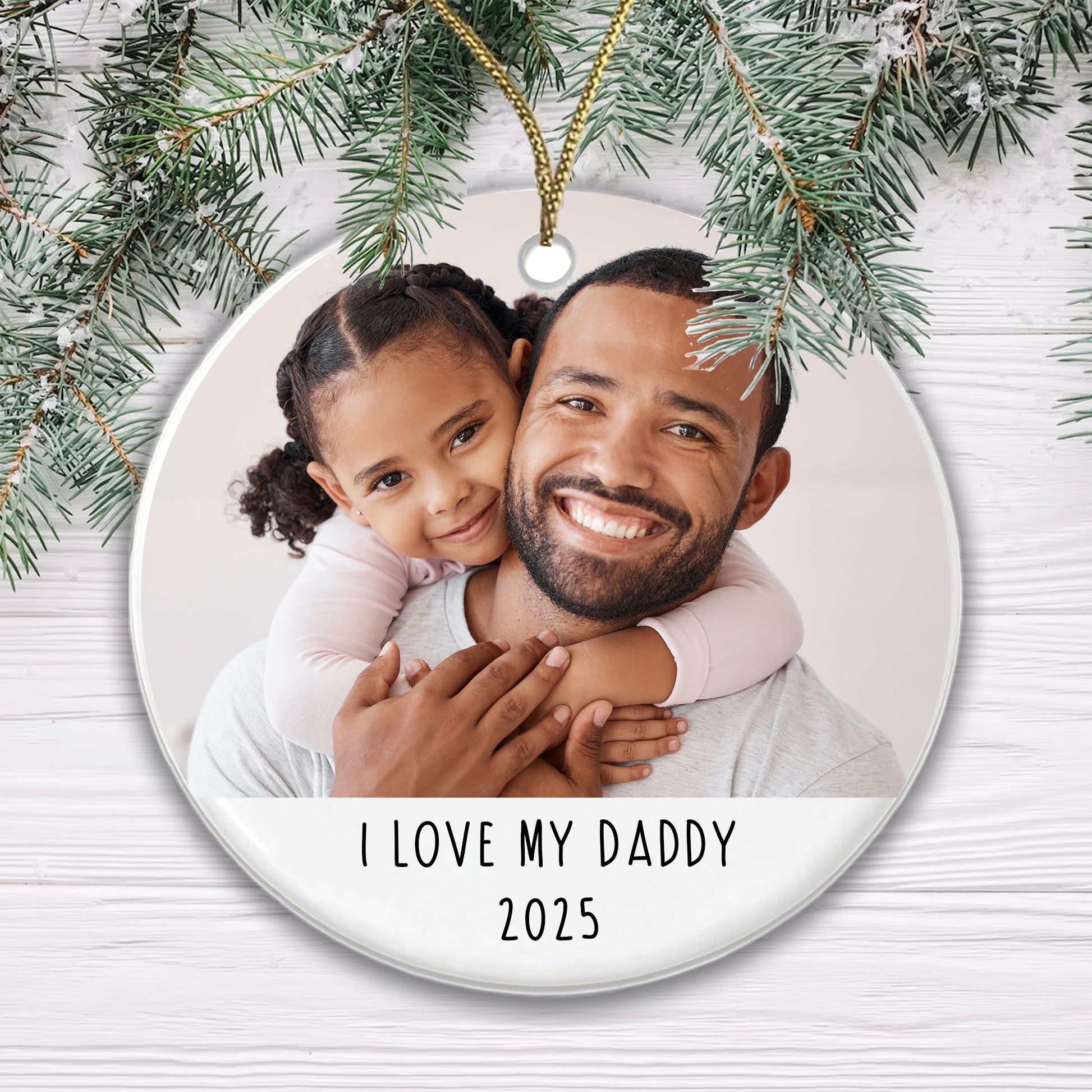 Personalised Photo Bauble - 'I Love my ... ' Christmas Tree Bauble - Upload any photo