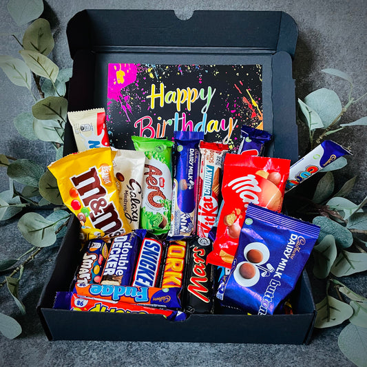 Luxury Birthday Chocolate Hamper Gift - 20 FULL SIZE Chocolate Bars  - Chocolate Gift - Birthday Box