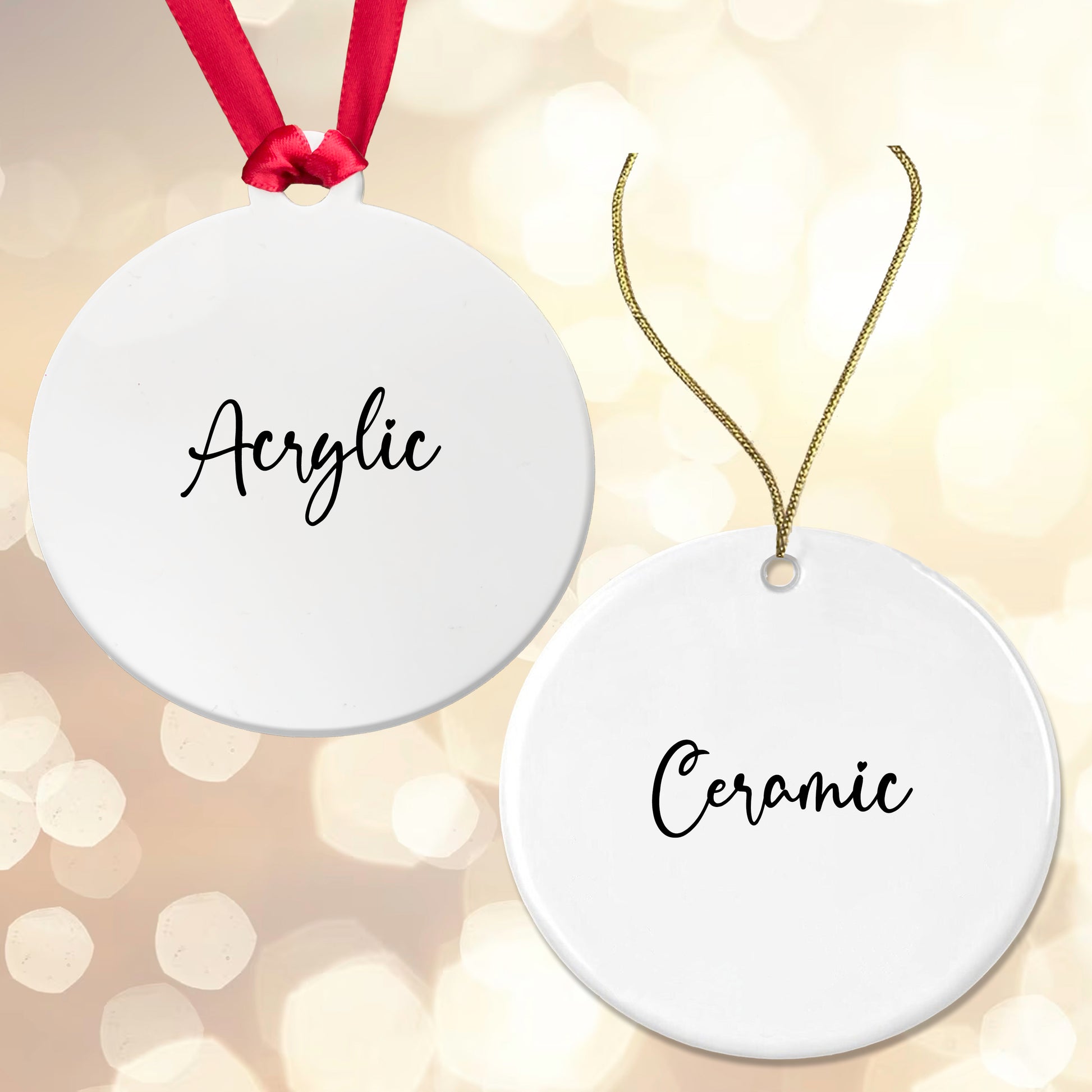 Personalised Cat Name and Year Bauble Christmas Tree Decoration - Ceramic