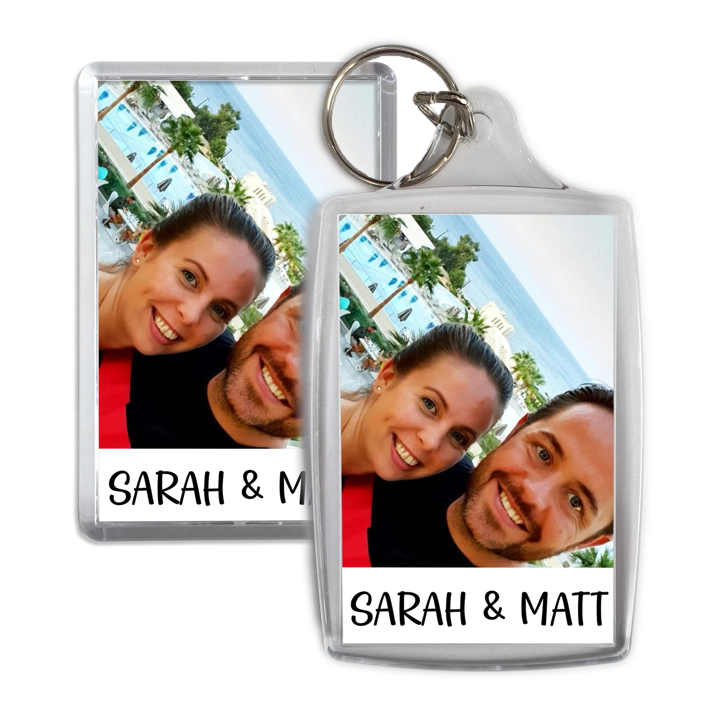 Personalised Photo Keyring [Name & Name]