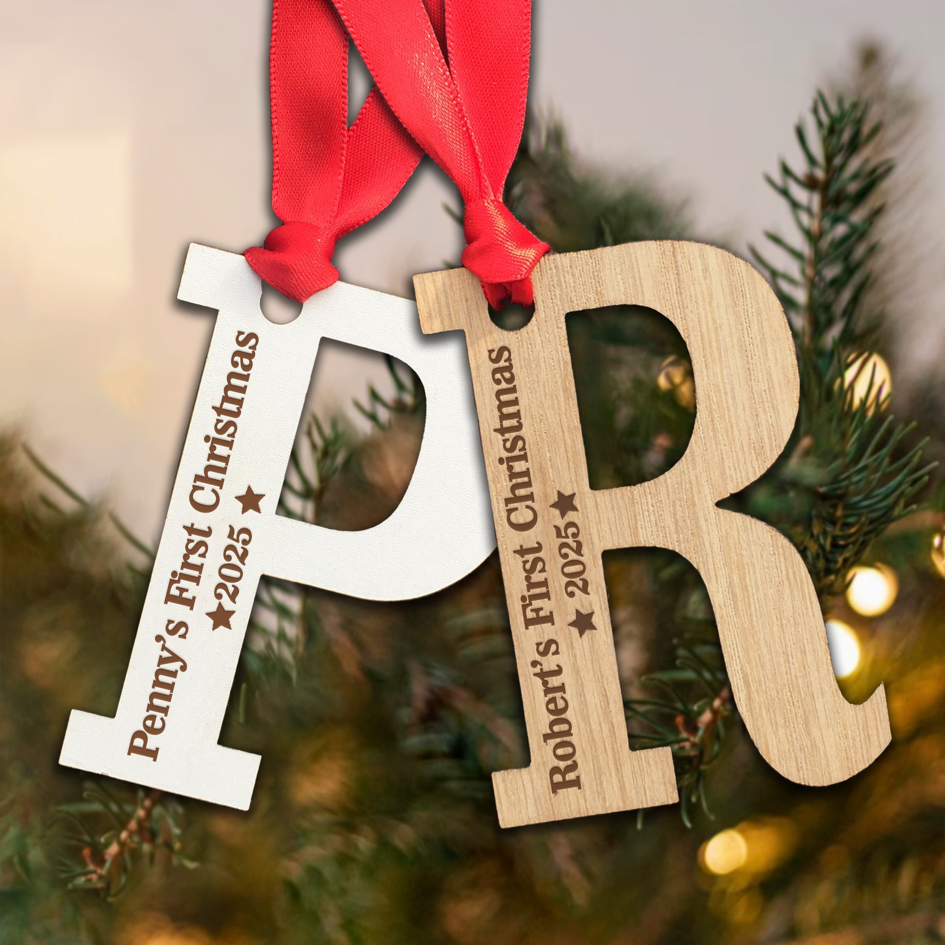 Personalised Name's First Christmas Tree Decoration