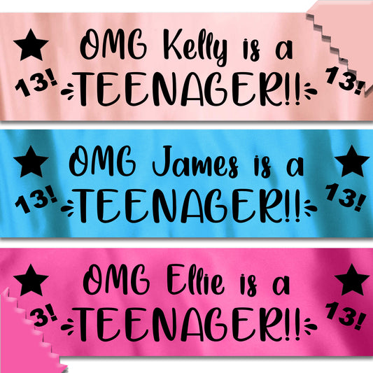 Personalised OMG is a TEENAGER! Banner