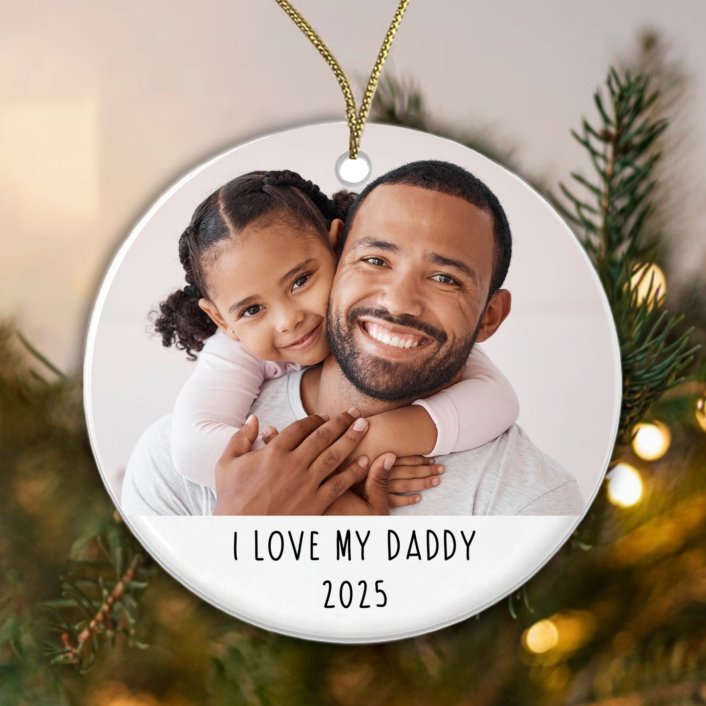 Personalised Photo Bauble - 'I Love my ... ' Christmas Tree Bauble - Upload any photo