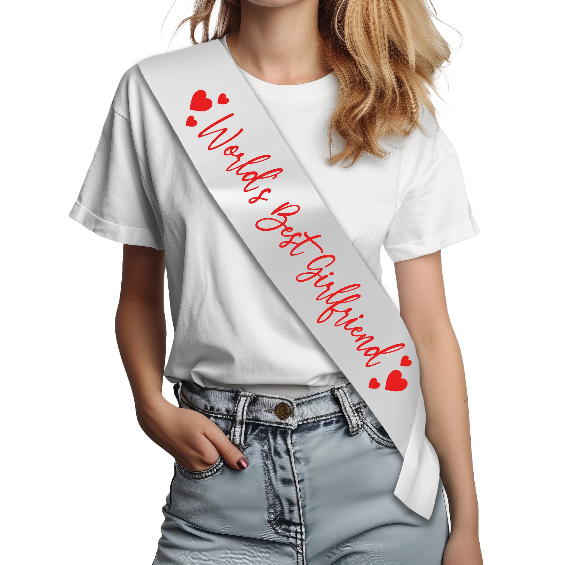 World's Best Girlfriend Sash - Valentines Day Sash - Gifts for Her