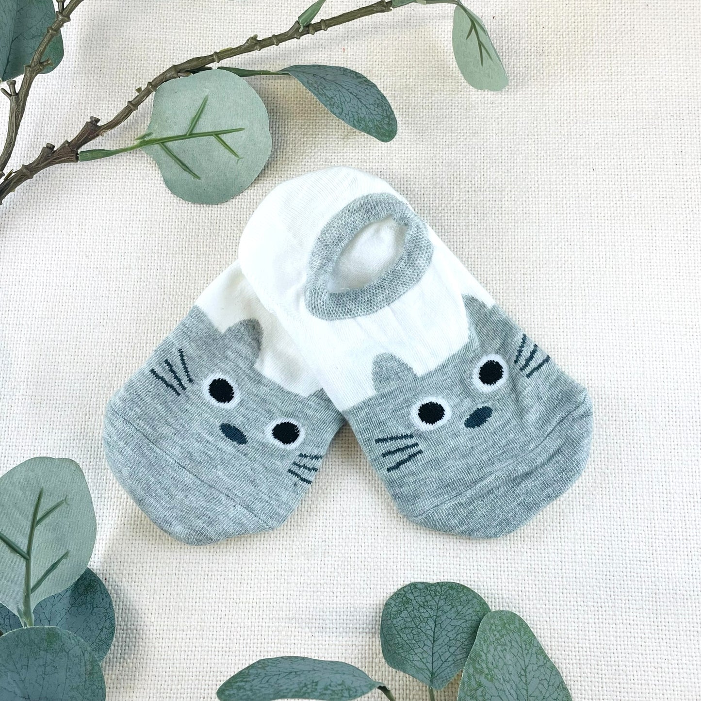 Cute Cat Face Socks - Pack of 5 - UK shoe sizes 2-7