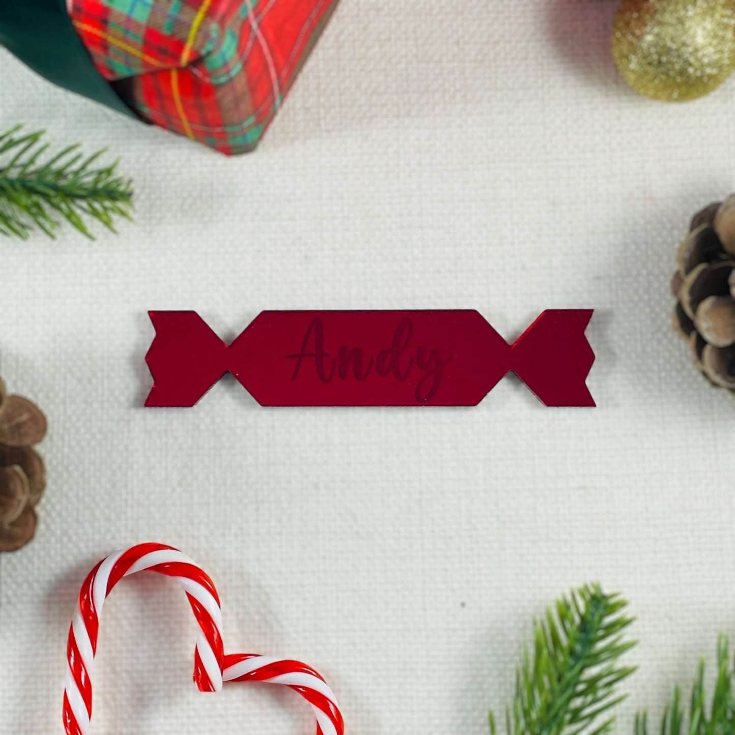 Personalised Cracker Place Name Decoration - Add any name!