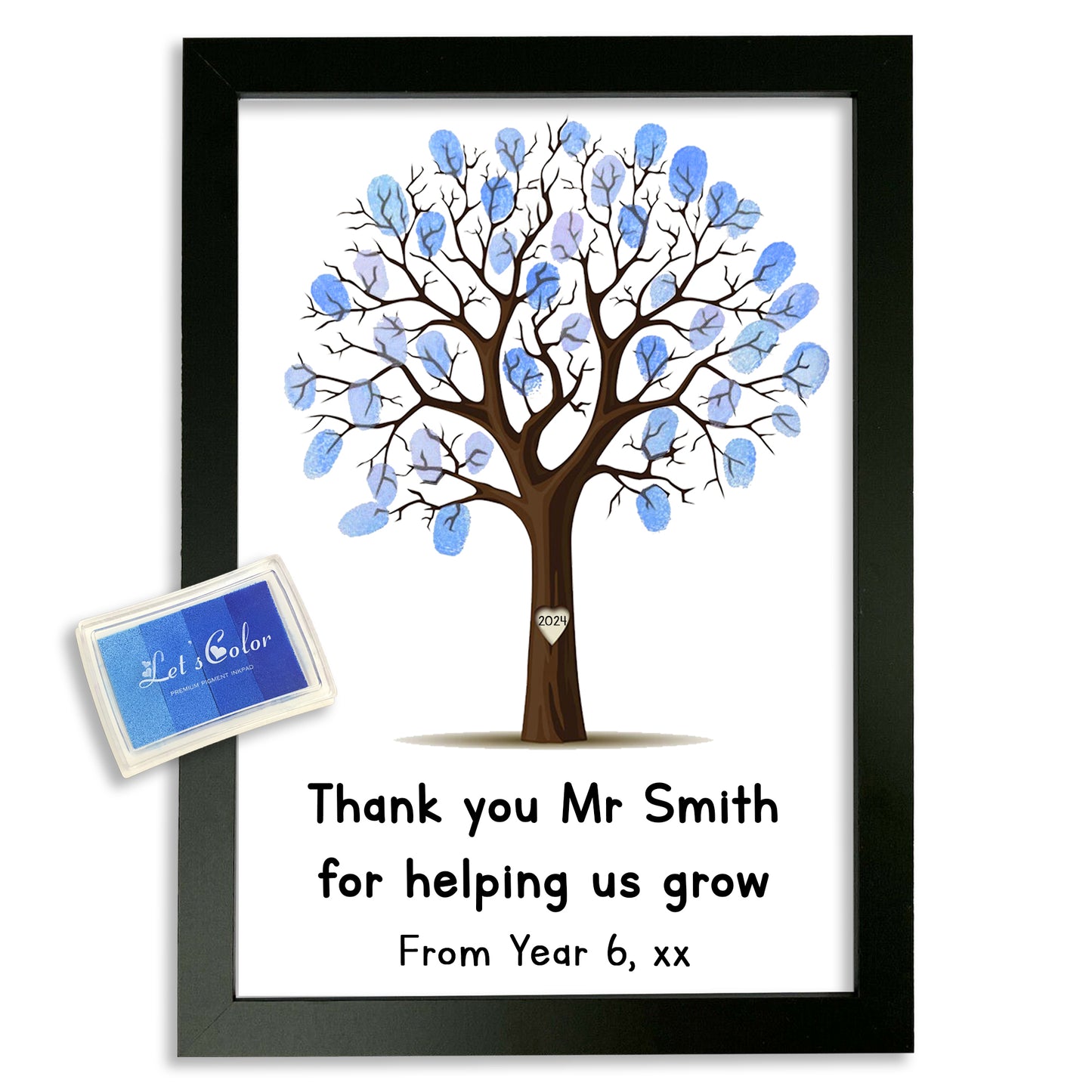 Teacher Thank You Fingerprint Tree - Thank You for Helping us Grow